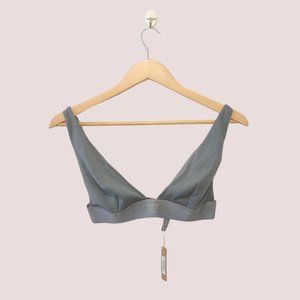 Skims cotton rib plunge bralette